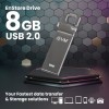 EVM EnStore 8GB Metal USB 2.0 Flash Drive - High Read Speeds up to 15MB/s & Write Speeds up to 8MB/s EVMPD/8GB