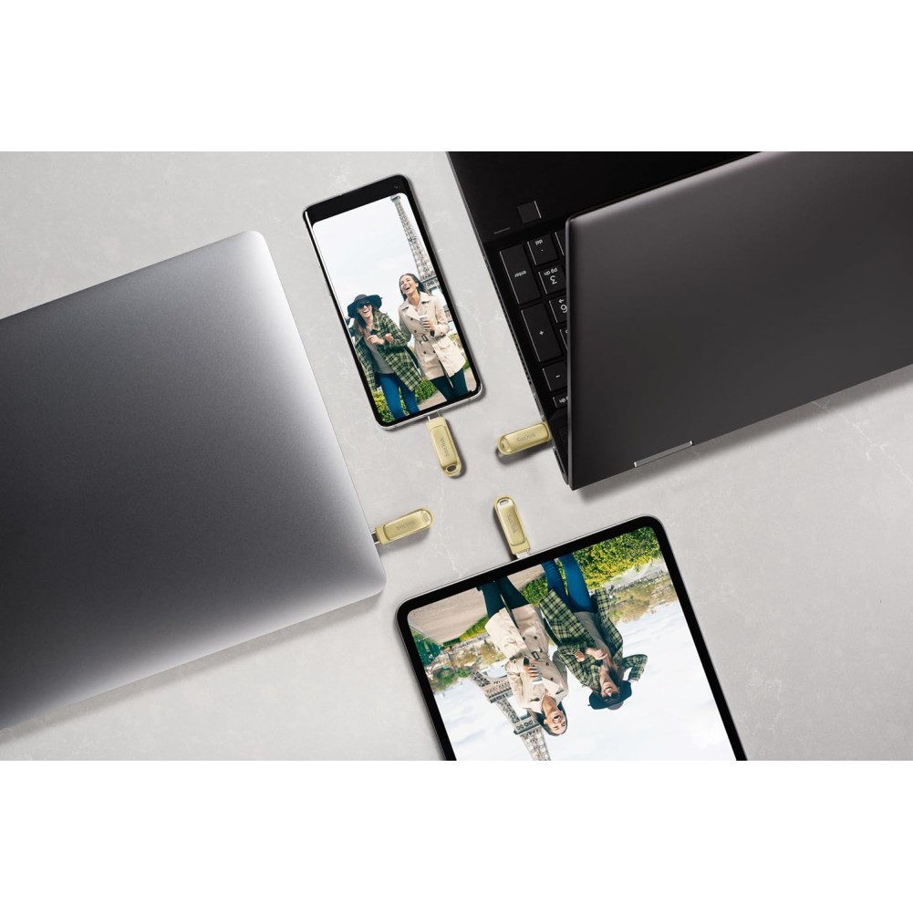 SanDisk Ultra Dual Drive Luxe Type-C 128GB, OTG, Upto 400MB/Susb3.2_gen_1, Pendrive, Gold, 5Y Warranty (SDDDC4-128G-I35GD) SanDisk Ultra Dual Drive Luxe Type-C 128GB, OTG, Upto 400MB/Susb3.2_gen_1, Pendrive, Gold, 5Y Warranty (SDDDC4-128G-I35GD)