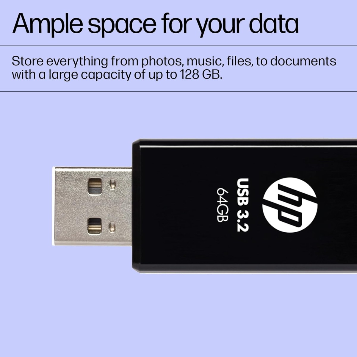 HP 712w 64GB USB 3.2 Flash Drive- Black HP 712w 64GB USB 3.2 Flash Drive- Black
