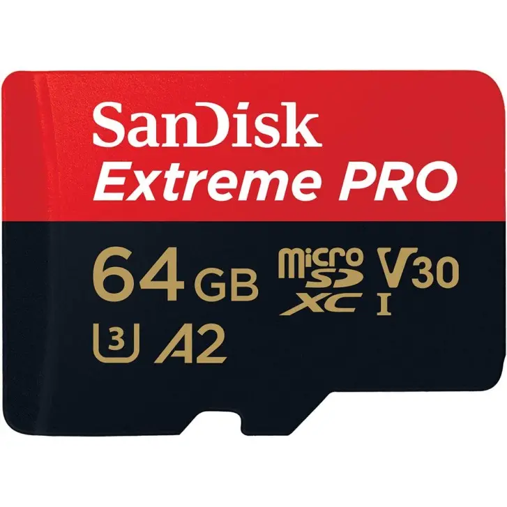 SanDisk Extreme Pro 64GB microSDXC UHS-I, V30, 200MB/s Read, 90MB/s Write, Memory Card for 4K Video on Smartphones SDSQXCU-064G-GN6MA
