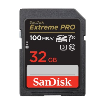 SanDisk Extreme Pro SD UHS I 32GB Card for 4K Video for DSLR and Mirrorless Cameras 100MB/s Read & 90MB/s Write SDSDXXO-032G-GN4IN