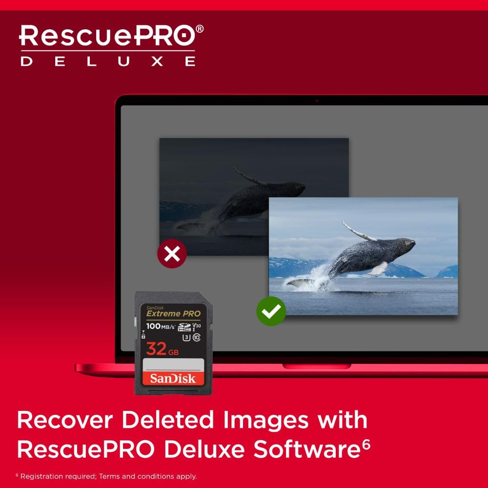 SanDisk Extreme Pro SD UHS I 32GB Card for 4K Video for DSLR and Mirrorless Cameras 100MB/s Read & 90MB/s Write SDSDXXO-032G-GN4IN