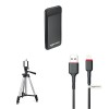 amazon basics 10000mAh 12W Lithium-Polymer Power Bank | Dual Input, Dual Output | Black, Type-C Cable B0CWGRVCCC