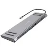 Amazon Basics Dock Station, 13-in-1 USB C HUB Docking Station, USB C Network Hub with HDMI Gigabit Laptop Stand for MacBook iPad Surface Pro