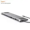 Amazon Basics Dock Station, 13-in-1 USB C HUB Docking Station, USB C Network Hub with HDMI Gigabit Laptop Stand for MacBook iPad Surface Pro
