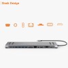 Amazon Basics Dock Station, 13-in-1 USB C HUB Docking Station, USB C Network Hub with HDMI Gigabit Laptop Stand for MacBook iPad Surface Pro