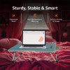Amazon Basics Engineered Wood Foldable Laptop Table with Cup Holder, Tablet Groove and Mini Drawer (60L x 40W x 26H cm, Pink) Amazon Basics Engineered Wood Foldable Laptop Table with Cup Holder, Tablet Groove and Mini Drawer (60L x 40W x 26H cm, Pink)