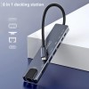 Amazon Basics USB hub 3.0 for Type-c Port,8 in 1 Adapter for pc Accessories with USB-C 4K HDMI SD/TF Ethernet Adaptor HUB for Tablet PC Phone