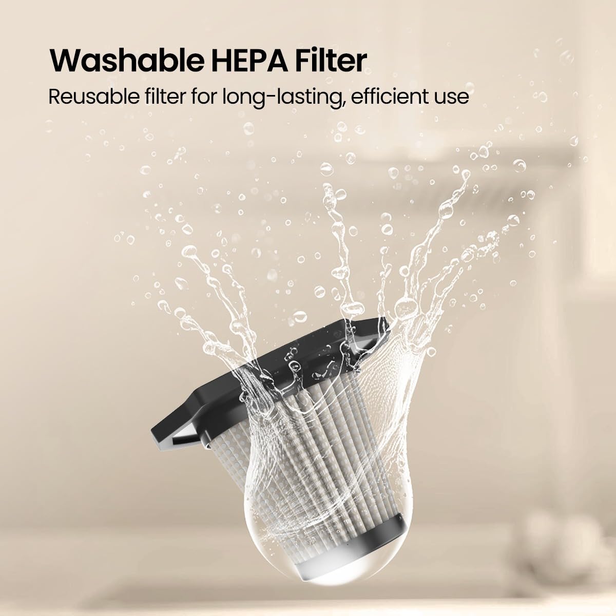 Portronics Mopcop Rechargeable Handheld Vacuum Cleaner for Home & Car, Washable HEPA Filter, Multi-Function Nozzles, Deep Cleaning, Cordless, Dry