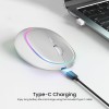 Portronics Toad IV Bluetooth Mouse with 2.4 GHz Wireless (Dual Connectivity), Rechargeable, Connect up to 3 Devices, RGB Lights, Adjustable Optical