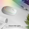 Portronics Toad IV Bluetooth Mouse with 2.4 GHz Wireless (Dual Connectivity), Rechargeable, Connect up to 3 Devices, RGB Lights, Adjustable Optical