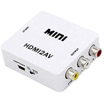 Lapster HDMI to AV, 1080P HDMI to 3RCA,AV Composite Video Audio Converter Adapter Supports PAL/NTSC with USB Charge Cable