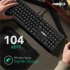 FRONTECH Wired Keyboard and Mouse Combo | Membrane Keys with Retractable Stands | USB Plug & Play | Ergonomic & Comfortable Design FRONTECH Wired Keyboard and Mouse Combo | Membrane Keys with Retractable Stands | USB Plug & Play | Ergonomic & Comfortable Design