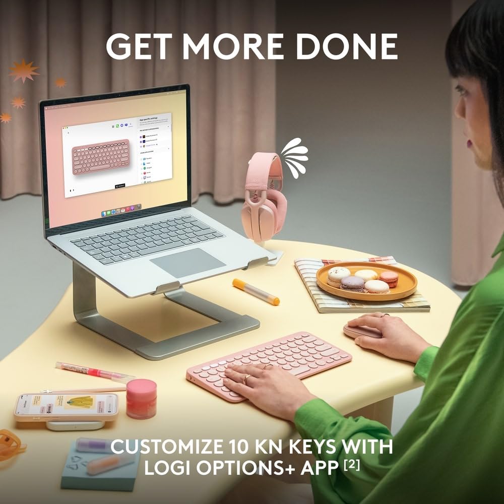Logitech Pebble Keys 2 K380s, Multi-Device Bluetooth Wireless Keyboard with Customisable Shortcuts Logitech Pebble Keys 2 K380s, Multi-Device Bluetooth Wireless Keyboard with Customisable Shortcuts