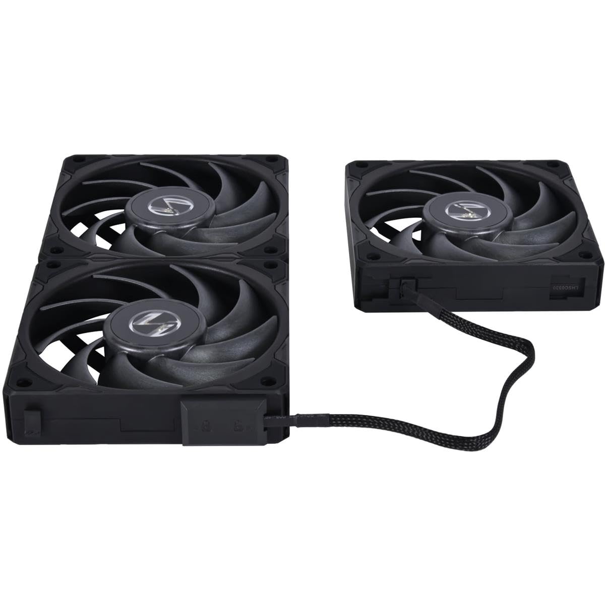 LIAN LI UNI Fan P28 120 Triple Pack Blackwith a Fan Speed Controller 12P283B