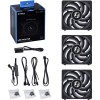 LIAN LI UNI Fan P28 120 Triple Pack Blackwith a Fan Speed Controller 12P283B