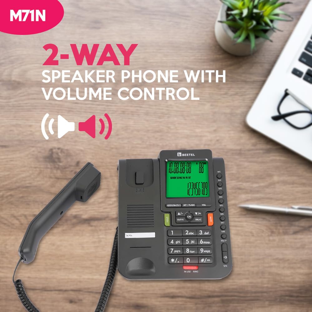 Beetel M71N Caller ID Corded Landline Phone ‎M71N_Anthracite
