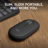 Logitech Pebble Mouse 2 M350s Slim Bluetooth Wireless Mouse, Portable, Lightweight, Customisable Button Logitech Pebble Mouse 2 M350s Slim Bluetooth Wireless Mouse, Portable, Lightweight, Customisable Button