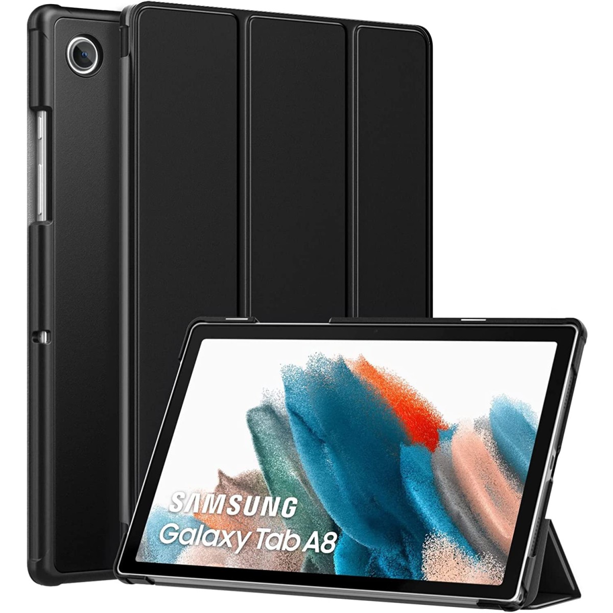 ProElite Smart Flip case Cover for Samsung Galaxy Tab A8 10.5" 2023/2022 SM-X200/ SM-X205/ SM-X207, Black ‎TrifoldTabA810.5