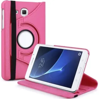 Caseelo 360 Degree Rotate Flip Cover for Galaxy TAB JMax 7.0" inch T285/T280 (Pink) ‎EZ_TB