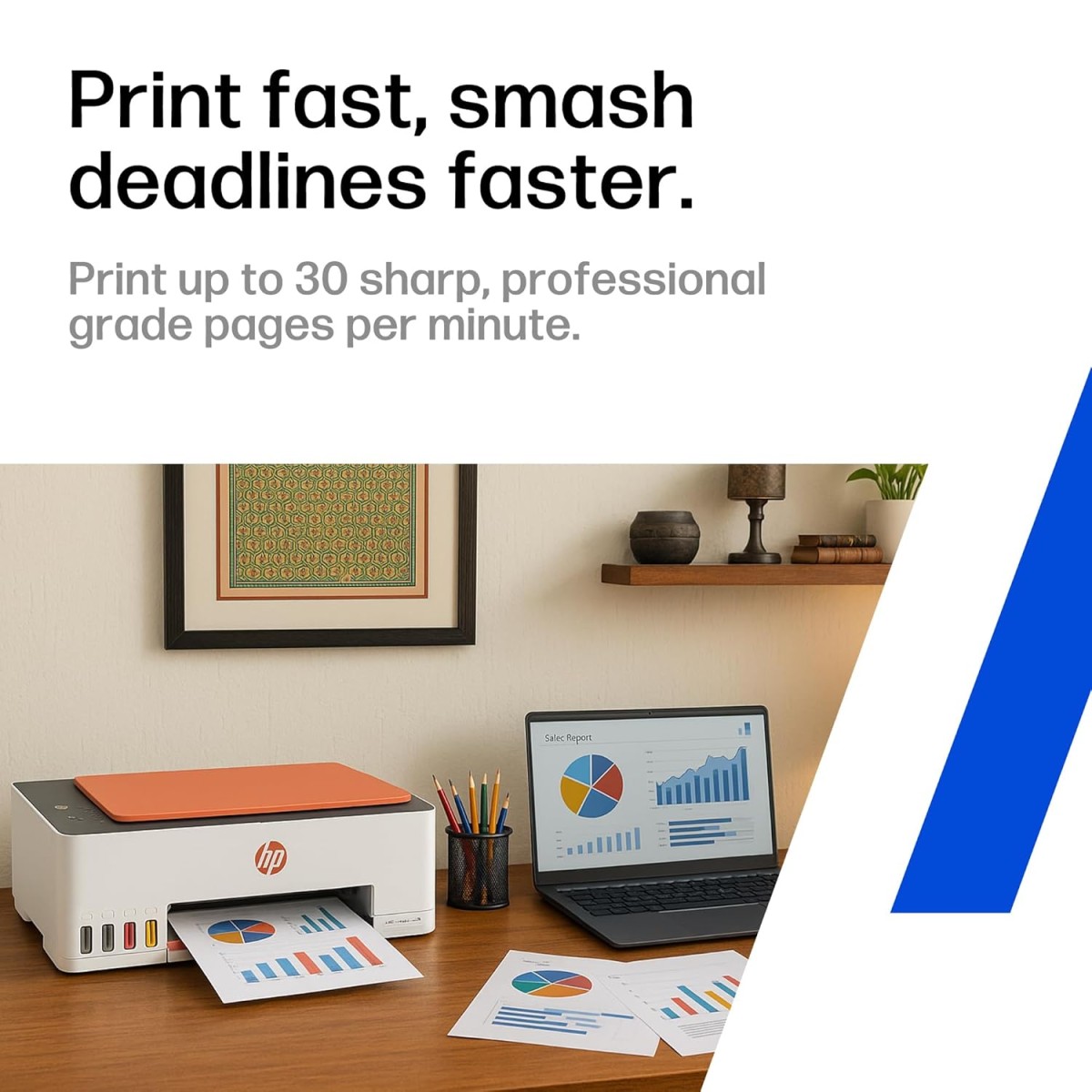 HP Smart Tank 589 All-in-One WiFi Colour Printer – 30 ppm Speed, High Capacity Ink Tank Printer 4A8D9A