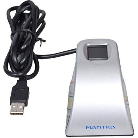 Mantra MFS100 Biometric Fingerprint Scanner Silver Black Refurbished