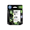 HP 678 2-Pack Black/Tri-Color Original Ink Advantage Cartridges L0S24AA