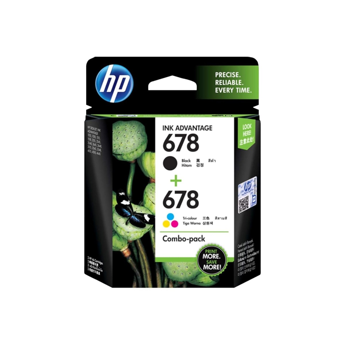 HP 678 2-Pack Black/Tri-Color Original Ink Advantage Cartridges L0S24AA