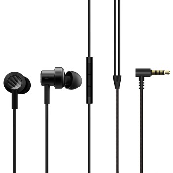 Mi Dual Driver in-Ear Wired Earphone, 10mm & 8 mm Dynamic Drivers Braided Cable (Black) 25009