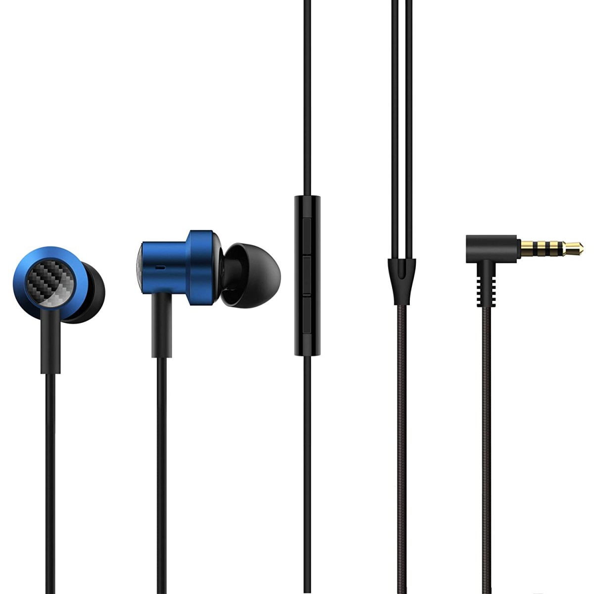 Mi Dual Driver in-Ear Wired Earphone, 10mm & 8 mm Dynamic Drivers Braided Cable (Black) 25009