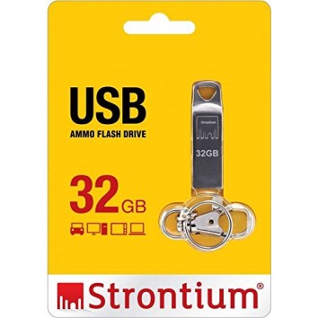 Strontium Ammo 32GB 2.0 USB Pen Drive (Silver) SR32GSLAMMO-1