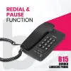 Beetel B15 Basic Corded Landline Phone B15 BLACK