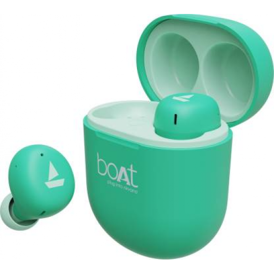 boAt Airdopes 381 with ASAP charge Bluetooth Headset   (Mint Green, True Wireless)