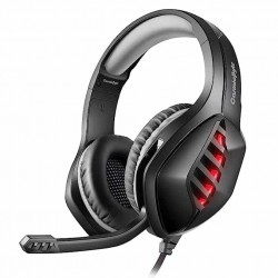Cosmic Byte GS430 Gaming on-ear wired headphone 7 Color RGB LED with Microphone(Grey)