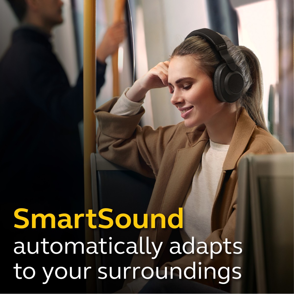 Jabra Elite 85h Over Ear Headphones with ANC and SmartSound Technology, Alexa Built-in, Copper Black