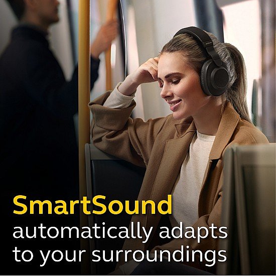 Jabra Elite 85h Over Ear Headphones with ANC and SmartSound Technology, Alexa Built-in, Copper Black 