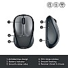 Logitech M235 Wireless Mouse, 2.4 GHz with USB Unifying Receiver, 1000 DPI Optical Tracking (Black/Grey)