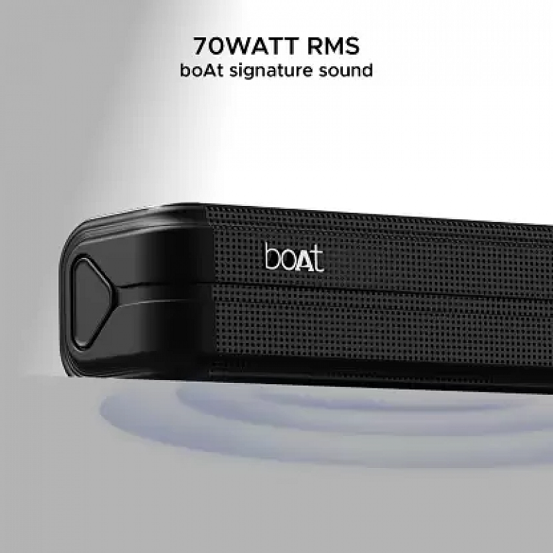 boAt Aavante Bar Opera with Entertainment EQ Modes 70 W Bluetooth Soundbar (Premium Black, 2.0 Channel)