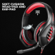 Cosmic Byte GS430 Gaming Headphone, 7 Color RGB LED and Microphone for PC, PS5, Xbox (Red)