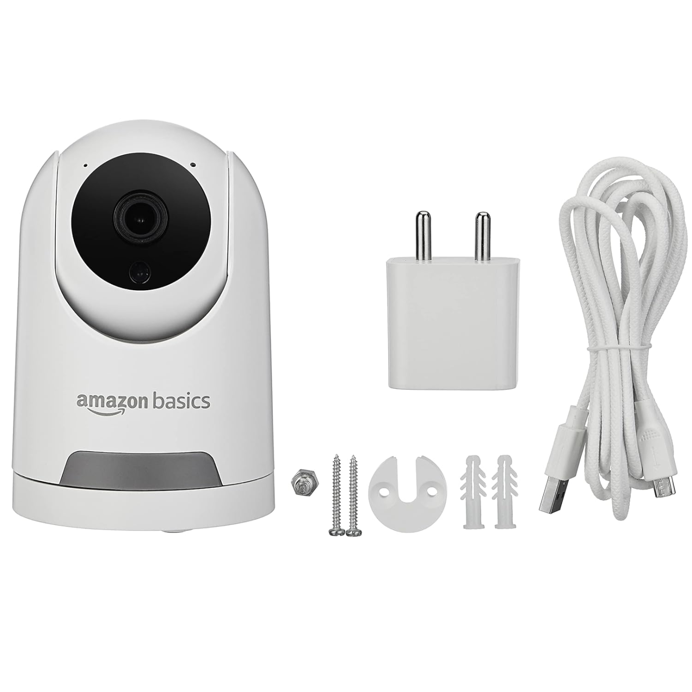 Amazon Basics 2MP Smart Security Camera with 360 Degree View Wi-Fi ...