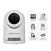 Amazon Basics 2MP Smart Security Camera with 360 Degree View Wi-Fi Enabled 1080p Full HD Picture (White)