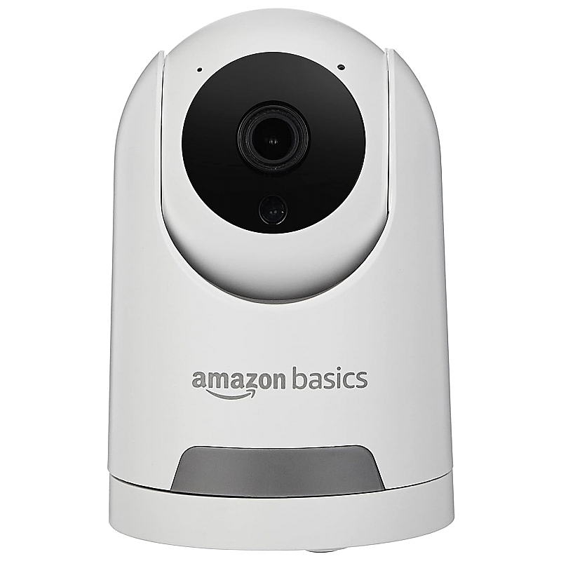 Amazon Basics 2MP Smart Security Camera with 360 Degree View Wi-Fi Enabled 1080p Full HD Picture (White)