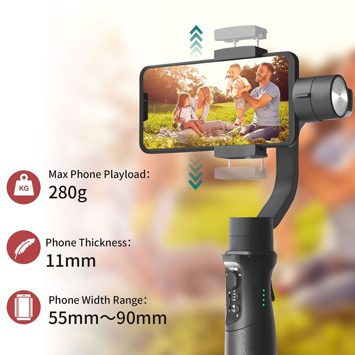 hohem iSteady Mobile Plus 3-Axis Smartphone Gimbal, Video Stabilizer, Inspection & Sport Modes, Face/Object Tracking, Motion Time-Lapse