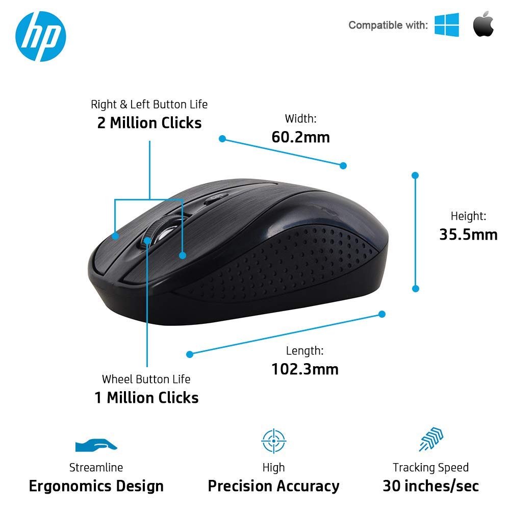 HP Multimedia Slim Wireless Keyboard and Mouse Combo