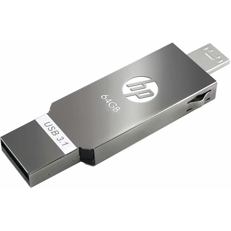 HP HPFD302M 64GB OTG Flash Drive (Sliver)