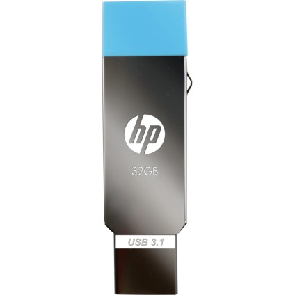 HP MM-OTG032GB-02P 32 GB Pen Drive (Silver, Blue)