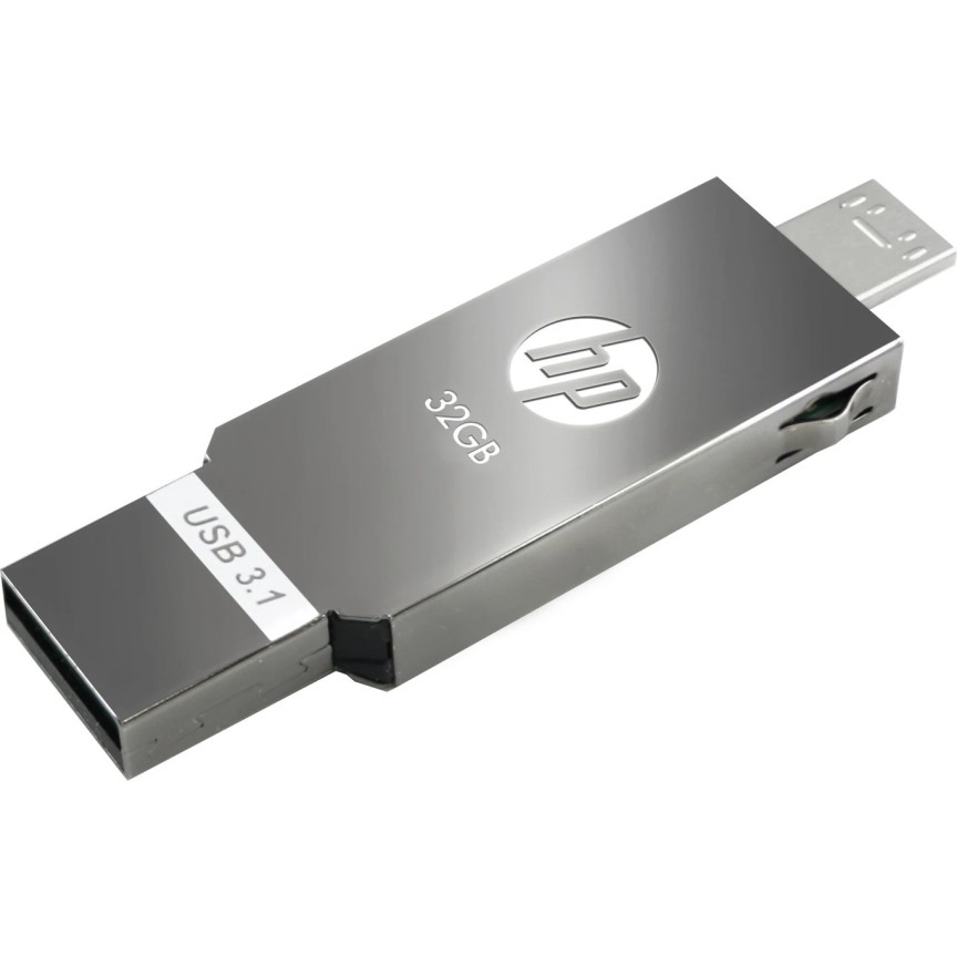 HP MM-OTG032GB-02P 32 GB Pen Drive (Silver, Blue)