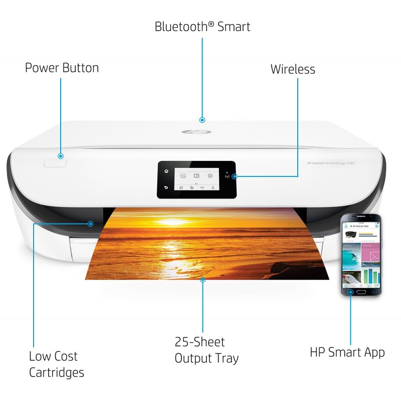 HP DeskJet 5085 All-in-One Ink Advantage Wireless Colour Printer