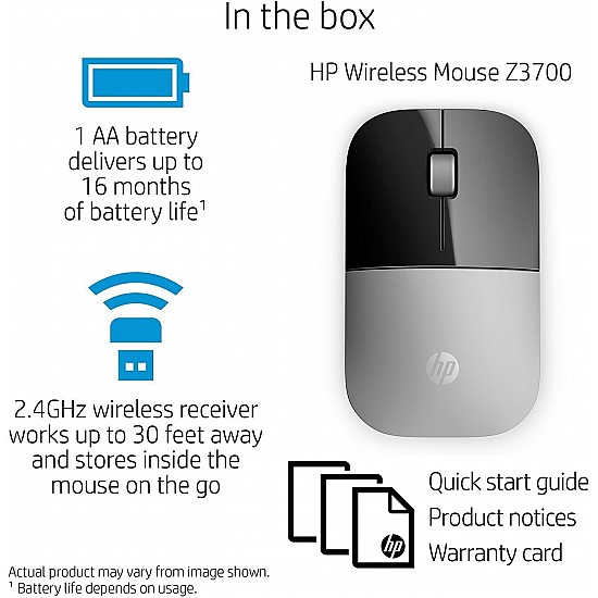 HP Z3700 Wireless Mouse Silver