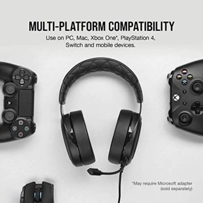 Corsair HS50 PRO Stereo Gaming Headset Lightweight Noise-Cancelling Detachable Microphone Black Corsair HS50 PRO Stereo Gaming Headset Lightweight Noise-Cancelling Detachable Microphone Black